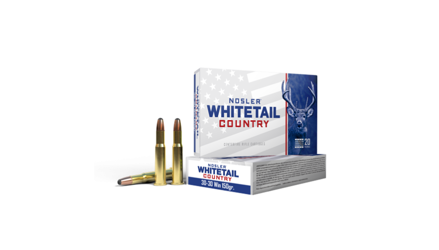 MUNITIONS NOSLER SOLID BASE® WHITETAIL COUNTRY™ – DISPONIBLES EN 30-06 SPRG, 30-30 WIN ET 308 WIN