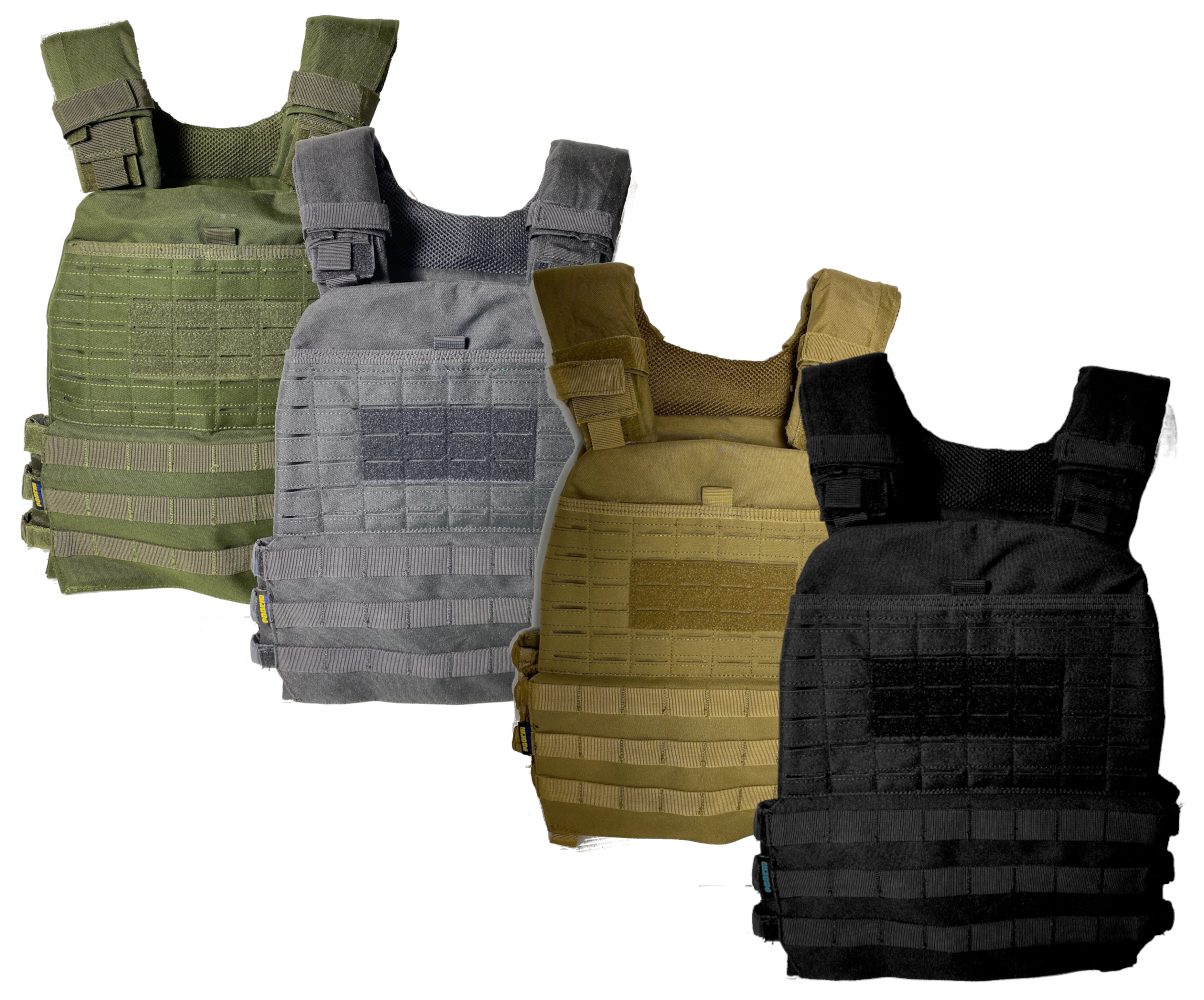 GILET TACTIQUE CRAFM, NYLON 600D, SANS POCHE - PORTE-PLAQUES