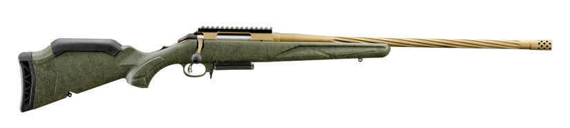 CARABINE RUGER AMERICAN GEN II PREDATOR, .223 REM, 22 PO, CERAKOTE BRONZE BRÛLÉ, ÉCLABOUSSURES VERTES, CHARGEUR 5 COUPS
