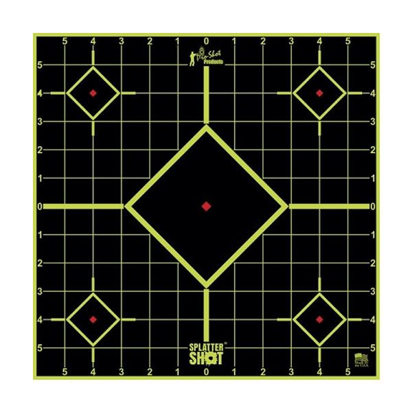 PRO-SHOT SPLATTER SHOT 12'' GREEN SIGHT IN TARGET - PEEL & STICK - 5 PK