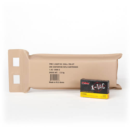 MUNITIONS PMC 223, 5.56 XP193, 55GR 5.56MM, FMJ – BATTLE PACK – 200 COUPS / PACK