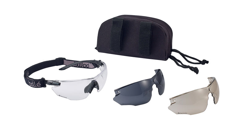 Bolle Safety Glasses Combat Tactical Spectacles Kit - (COMBKITN)