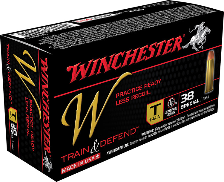 WINCHESTER TRAIN & DEFEND HANDGUN AMMUNITION 38 SPECIAL W38SPLT