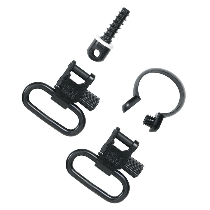 UNCLE MIKES QUICK DETACHABLE SUPER SWIVELS - FITS ONE-PIECE BARREL BAND FOR REMINGTON 740, 760, 7600 AND SIX - FOR 1" SLINGS