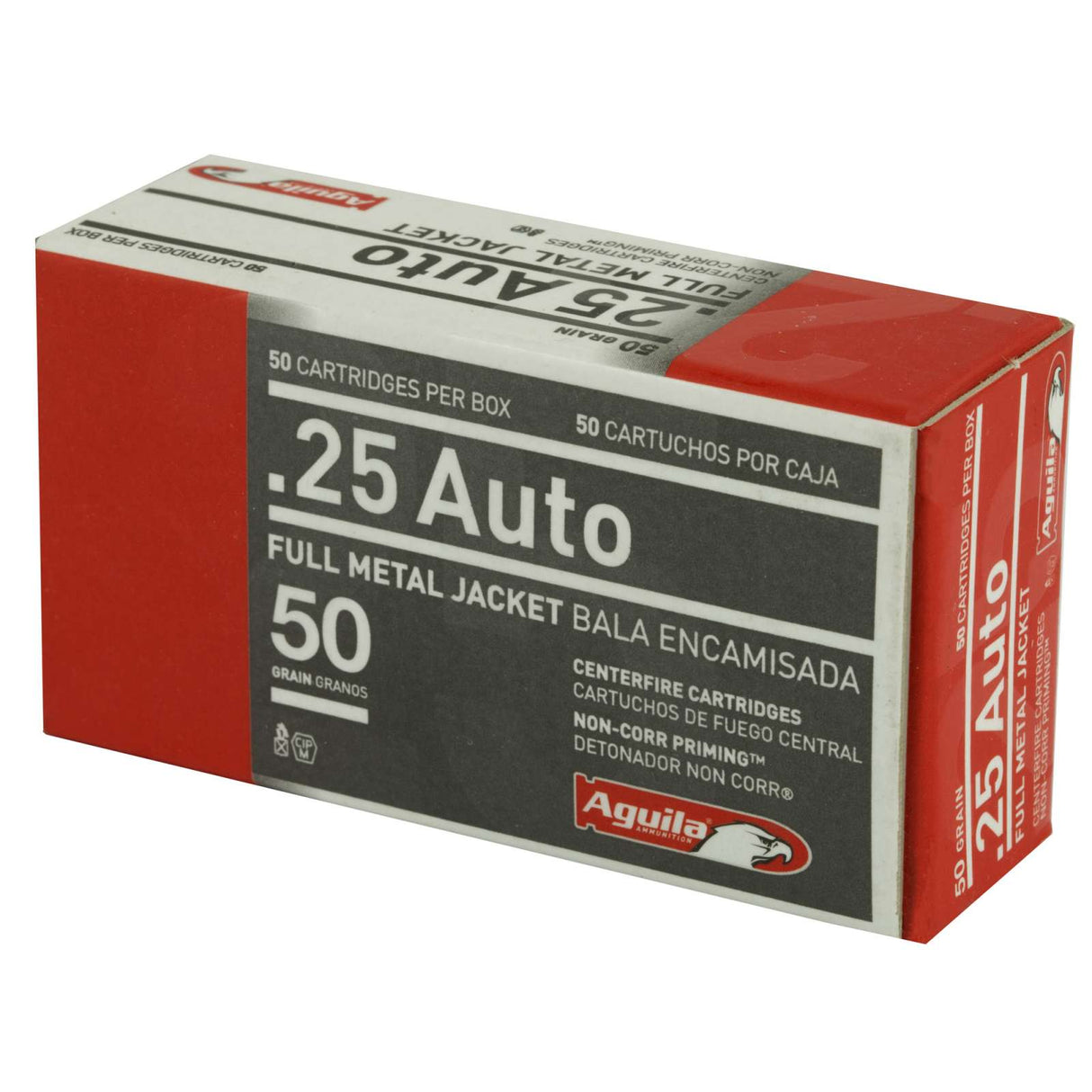 AGUILA AMMUNITION .25 AUTO FMJ 50GR