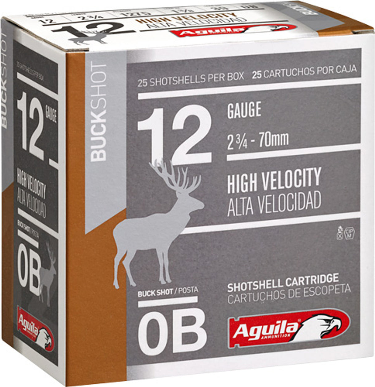 AGUILA AMMUNITION 12GA 2-3/4" 0BUCK 1275FPS