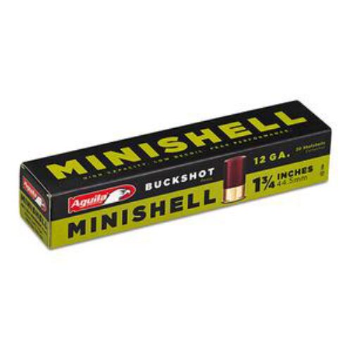 AGUILA AMMUNITION 12GA MINISHELL BUSKSHOT 1-3/4 IN - 20 SHOTSHELLS