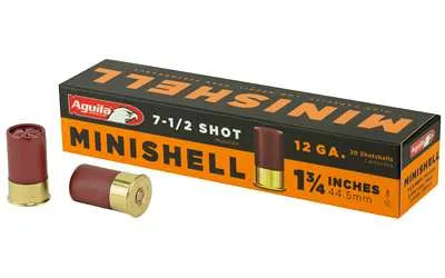 MUNITIONS AGUILA 12GA MINI SHOTSHELL 1-3/4", 5/8OZ, 1175FPS, #7.5