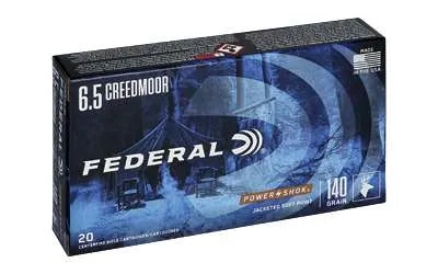 FEDERAL 6.5 CREEDMOOR POWER-SHOK RIFLE AMMO, JSP, 140GR, 2750FPS, 20RDS / BOX