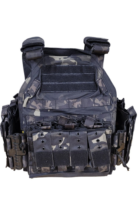 GILET TACTIQUE À LIBÉRATION RAPIDE, NYLON 1000D, AVEC POCHETTES - PORTE PLAQUES