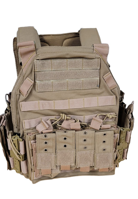 GILET TACTIQUE À LIBÉRATION RAPIDE, NYLON 1000D, AVEC POCHETTES - PORTE PLAQUES