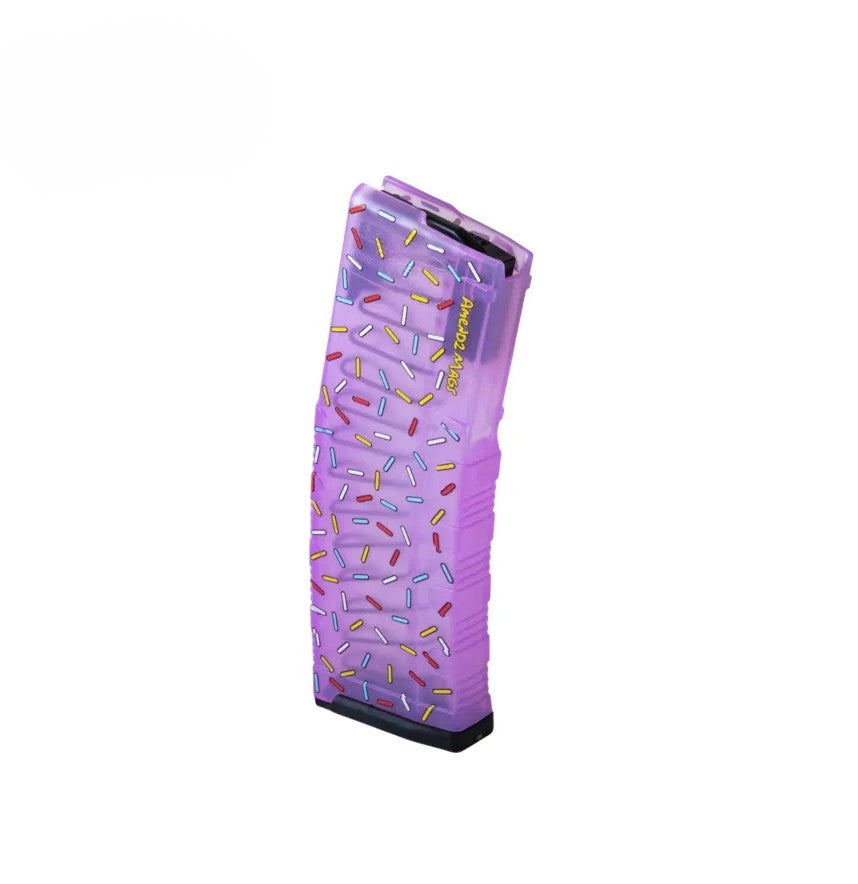 AMEND 2 AR-15 MAGAZINE - PINNED TO 5 ROUNDS - THREE MODELS AVAILABLE : BANANA SKIN, SPRINKLE SKIN & TRANSLUCENT SPRINKLE PINK