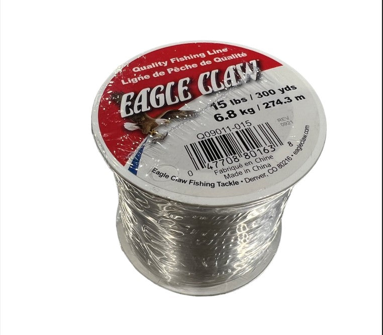Eagle Claw Premium Mono Fishing Line – Clear, 80 Lb Test, 190 Yds – Big Game, Saltwater/Freshwater