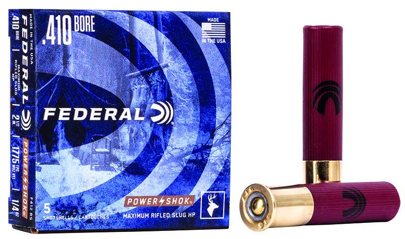 FEDERAL .410GA, 2-1/2" MAX 1/4OZ - BOX OF 5 SLUGS