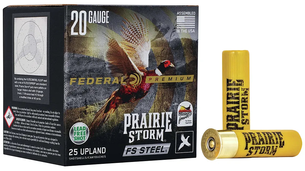 Federal Prairie Storm 20 Gauge 7/8 oz Shot 25 BX