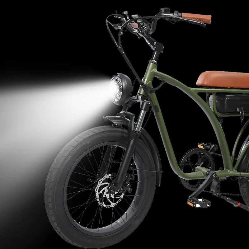 FXH-005 ELECTRIC MOUNTAIN BIKE 500W - 7 SPEED REAR HUB MOTOR - FRONT AND REAR DISC BRAKES - 20 INCH WHEELS - LED HEADLIGHT - 45-50KM BATTERY LIFE - INCLUDES BATTERY AND CHARGER - AVAILABLE IN TWO COLORS