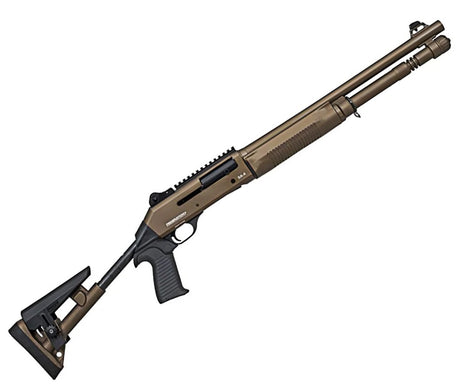 FUSILS FEDERATION FIREARMS S SA-4, POMPE SEMI-AUTOMATIQUE 12GA, 3", SYSTÈME À DOUBLE PISTON GAZ, Crosse SYNTHÉTIQUE RÉGLABLE, VISEURS GHOST RING, 3 CHOKES - TROIS COULEURS DISPONIBLES.