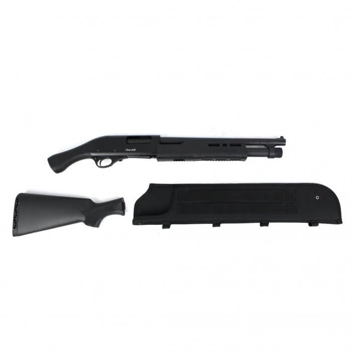 FUSIL À POMPE CHURCHILL CAL. 12 3', CANON DE 15' AVEC POIGNÉE SHOCKWAVE ET FOURREAU GRATUIT - COULEURS DIFFÉRENTES DISPONIBLES :
