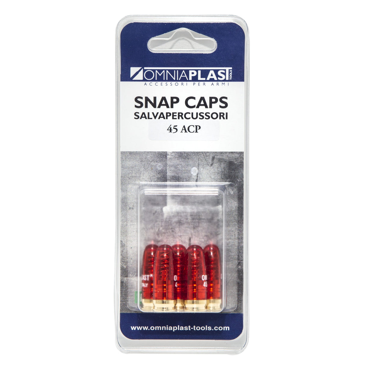 CARTOUCHES FACTICES BLISTER SNAPCAP CAL. 45ACP (5 PIECES / PAQUET)