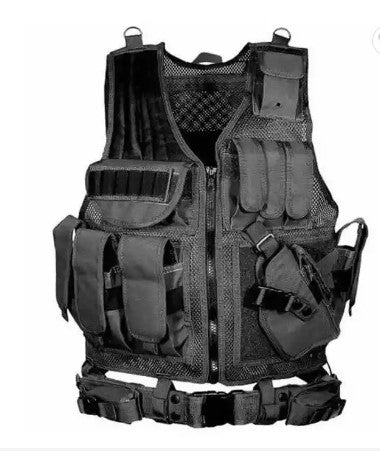 GILET TACTIQUE DE SÉCURITÉ EN MAILLE - TISSU EN MAILLE POLYESTER 600D RESPIRANT