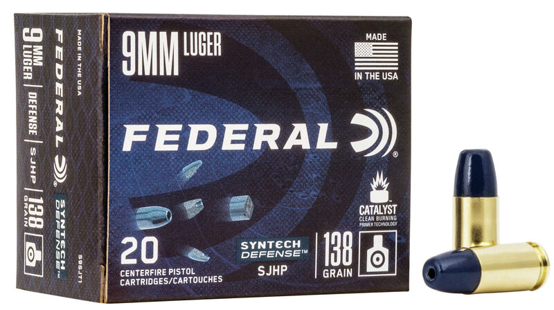 FEDERAL AMMUNITION SYNTECH DEFENSE 9MM LUGER - DIFFERENT QUANTITIES AVAILABLE