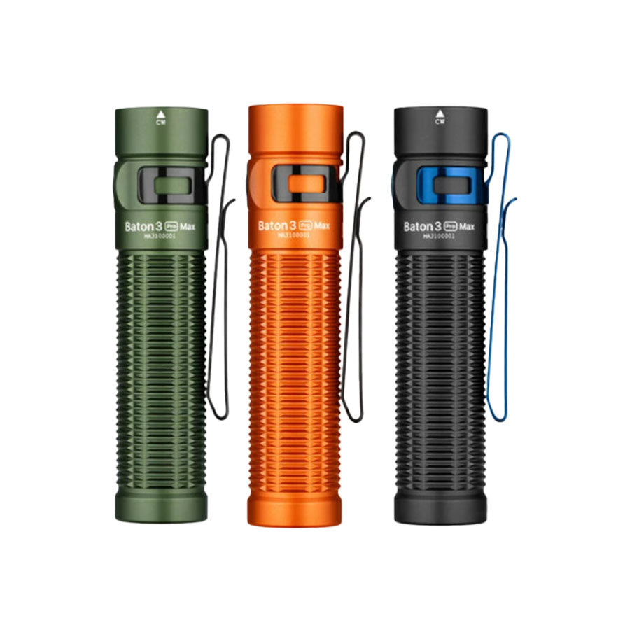 LAMPE DE POCHE PUISSANTE OLIGHT BATON 3 PRO MAX - TEMPÉRATURE-CW (5700~6700K) - DIFFÉRENTES COULEURS DISPONIBLES