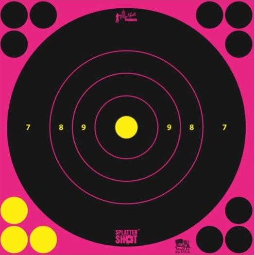 PRO-SHOT SPLATTER SHOT 8'' BULLSEYE TARGET - PEEL & STICK - 6 PK - DIFFERENT COLORS AVAILABLE