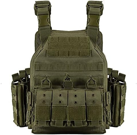 GILET TACTIQUE À LIBÉRATION RAPIDE, NYLON 1000D, AVEC POCHETTES - PORTE PLAQUES