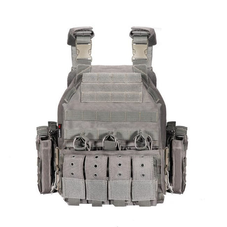 GILET TACTIQUE À LIBÉRATION RAPIDE, NYLON 1000D, AVEC POCHETTES - PORTE PLAQUES