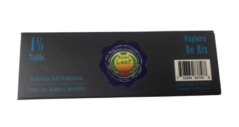 ROYAL LEEF - ROLLING PAPERS - RICE PAPPER - 50 LEAVES PER BROOKLET (BLEACHED WOOD)