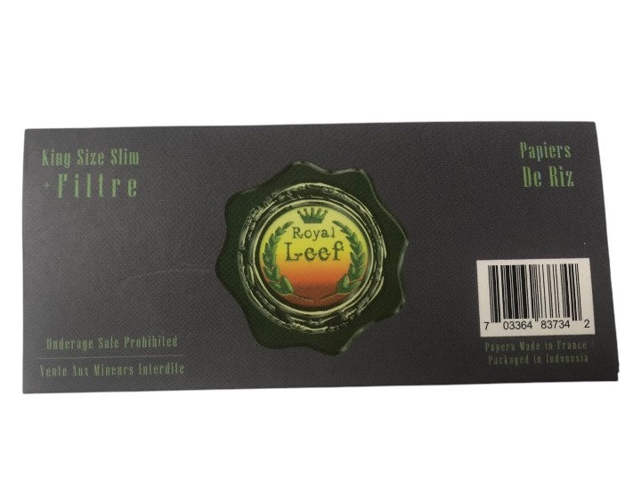 ROYAL LEEF - ROLLING PAPERS - RICE PAPPER - 50 LEAVES PER BROOKLET (BLEACHED WOOD)