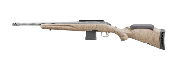 RUGER AMERICAN RANCH CARABINE À VERROU 5,56 NATO GEN II FINITION FDE PLATTER CANON CANNELÉ EN SPIRALE 16,1''