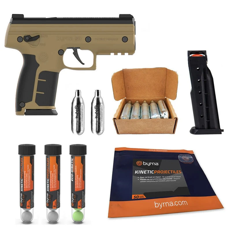 BYRNA SD LAUNCHER KIT - LAUNCHER PISTOL, TAN