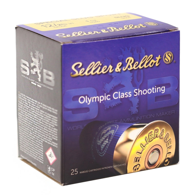 SELLIER & BELLOT (S&B) 12 GA, 2-3/4" SPT SLUG - BOÎTE DE 25 CARTOUCHES