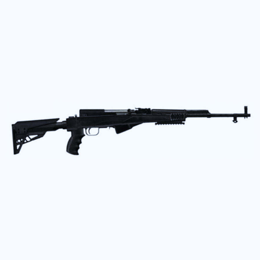 CARABINE SKS 7,62X39 AVEC CROSSE ATI INSTALLÉE EN FDE OU NOIR