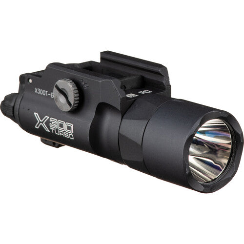 LAMPE TACTIQUE SUREFIRE X300 TURBO, 6V, FIXATION RAIL UNIVERSAL/PICATINNY AVEC VIS À POUCE, HAUTE CANDELLE, NOIR, INTERRUPTEUR À PRESSION/ALTERNANCE Z-XBC