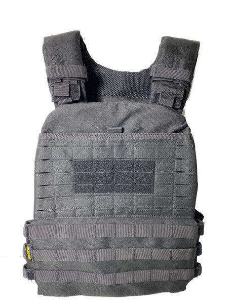 GILET TACTIQUE CRAFM, NYLON 600D, SANS POCHE - PORTE-PLAQUES