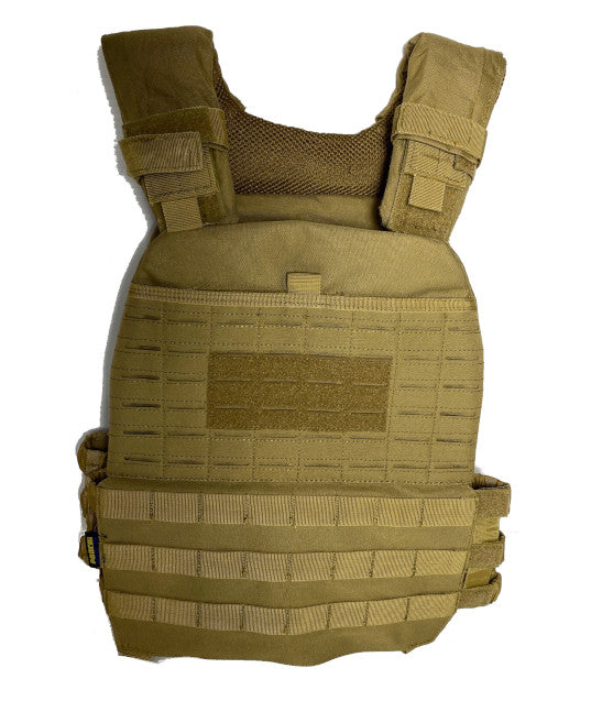 GILET TACTIQUE CRAFM, NYLON 600D, SANS POCHE - PORTE-PLAQUES