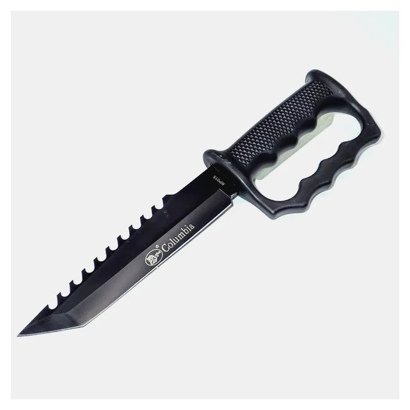 COLUMBIA SURVIVAL KNIFE FIXED BLADE BLACK - WITH KYDEX SHEATH