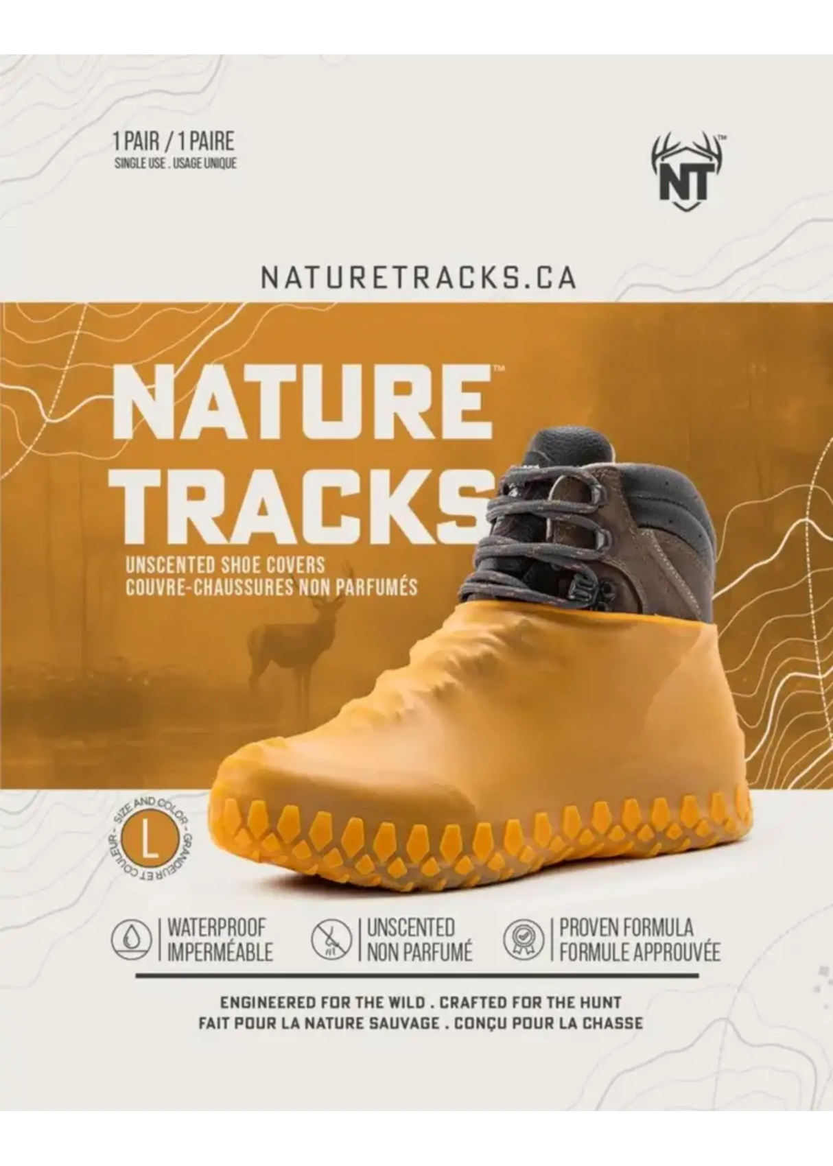 NATURE TRACKS SCENTED RUBBER SHOE COVERS - DIFFERENT SIZES, COLORS, AND SCENT AVAILABLE