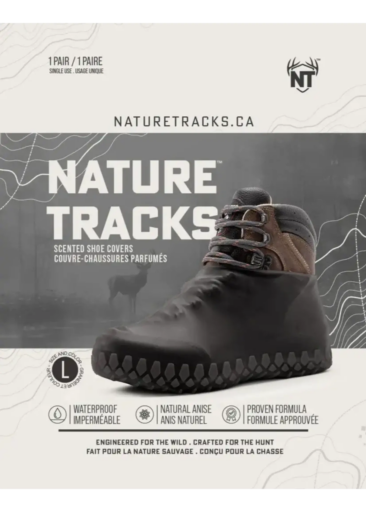 NATURE TRACKS SCENTED RUBBER SHOE COVERS - DIFFERENT SIZES, COLORS, AND SCENT AVAILABLE