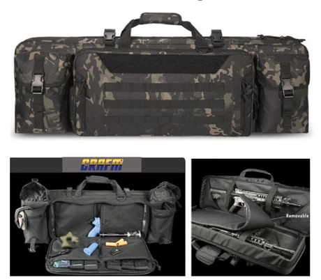 ÉTUI POUR FUSIL EN POLYESTER AVEC FERMETURE ÉCLAIR VERROUILLABLE, PVC 600D, ÉTANCHE, DISPONIBLE EN DIFFÉRENTES COULEURS ET TAILLES.
