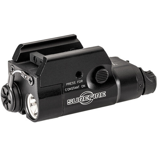 SUREFIRE XC1-C COMPACT PISTOL LIGHT, 1.5v, WEDGE LOCK UNIVERSAL/PICATINNY RAIL MOUNT, 300 LUMENS, ONE AAA Ni-MH RECHARGEABLE BATTERY, TYPE III ANODIZED ALUMINUM, BLACK
