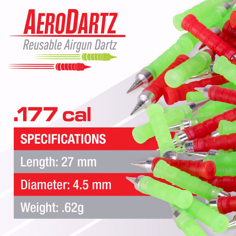 UMAREX UX AERODARTZ .177 (70 COUNT) RED/GREEN