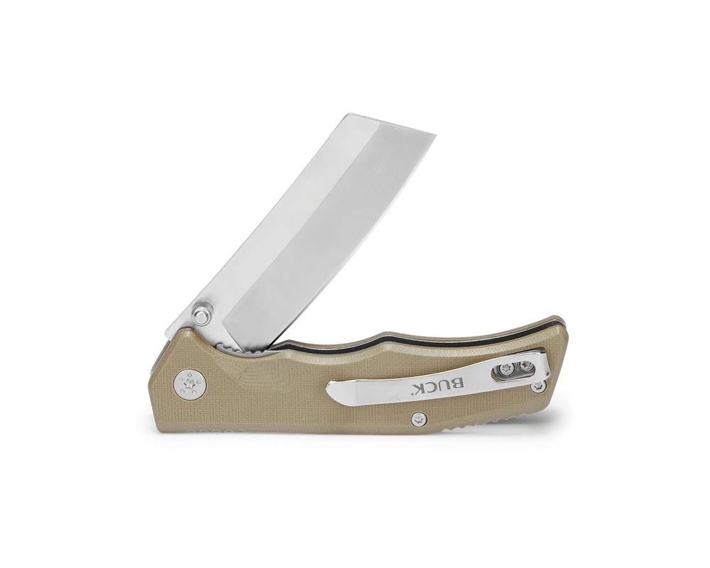 BUCK KNIFE TRUNK TAN KHAKI G10 HANDLE