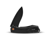 BUCK KNIFE RUCKUS FRAME LOCK BLACK ANODIZED W/ COPPE ACCENT HANDLE 14154
