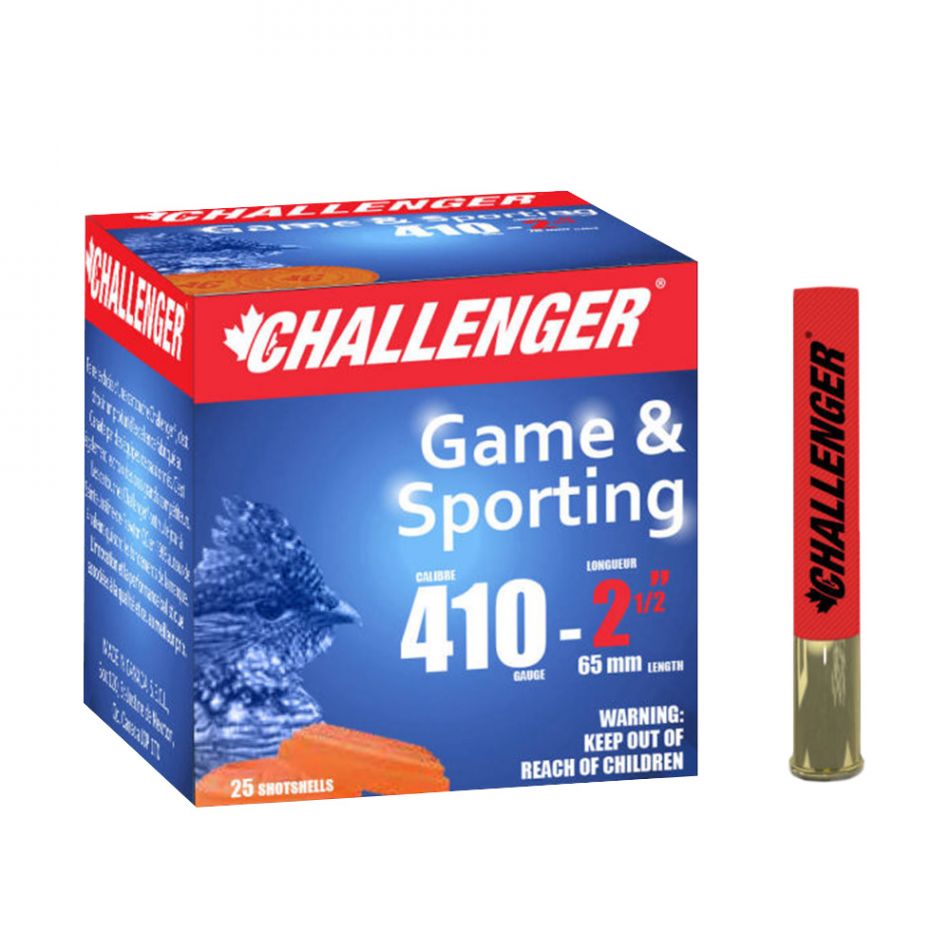 Challenger (10067) 410ga Game & Sporting, 1 / 2oz, 2-1 / 2 ", 1450 ips, 7,5