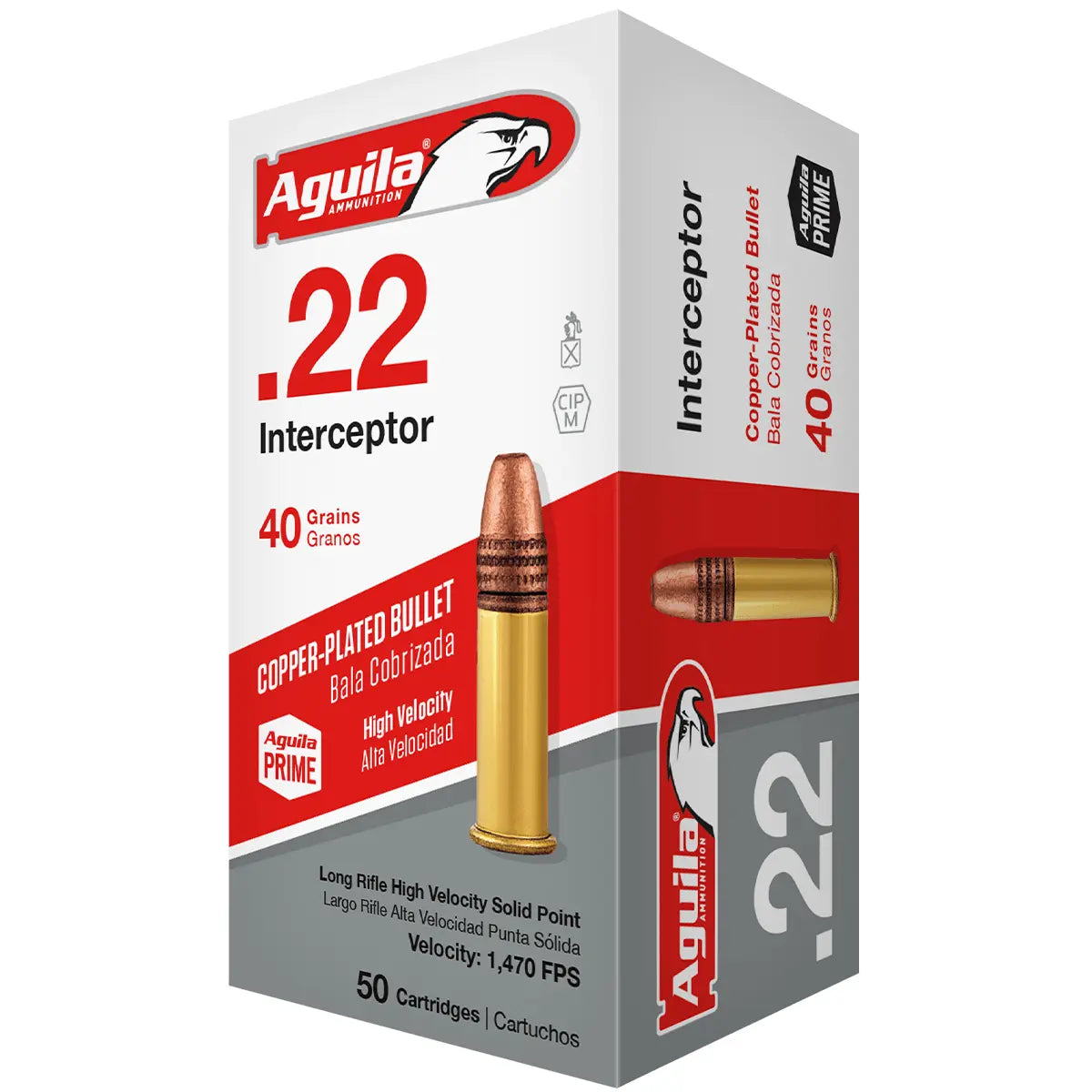 AGUILA .22LR INTERCEPTOR COPPER PLATED SOLID POINT