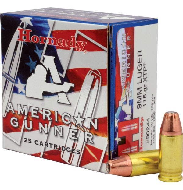 Hornady 9 mm Luger 115 GR XTP® Gunner américain