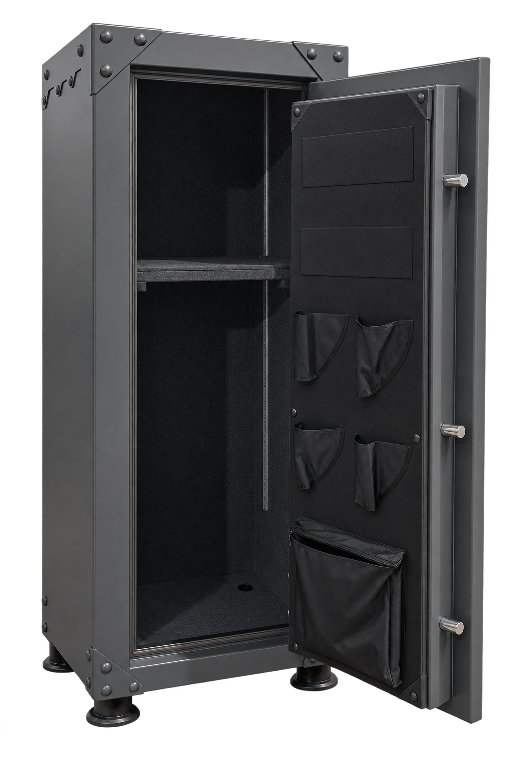 GUN SAFE GREY, 14 GUN CAPACITY WITH ELECTRONIC LOCK
